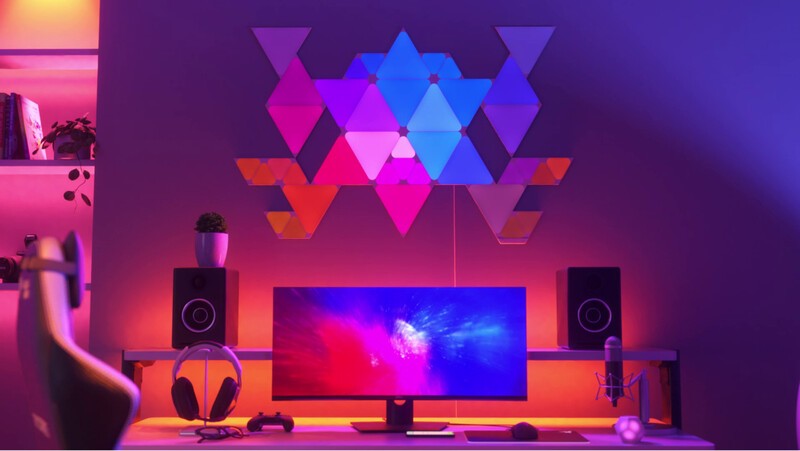 Nanoleaf Shapes Office Desk